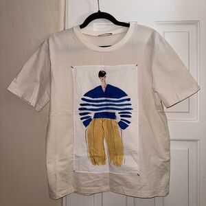Zara Illustrated Graphic T-Shirt - Size S